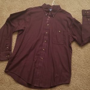 Roundtree & York burgundy button down